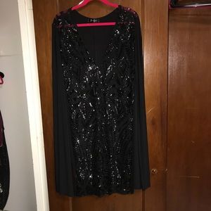 Black Sequins Party Dress